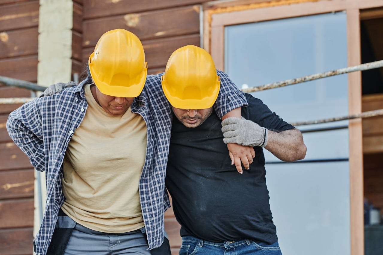 A worker with work related back-pain.